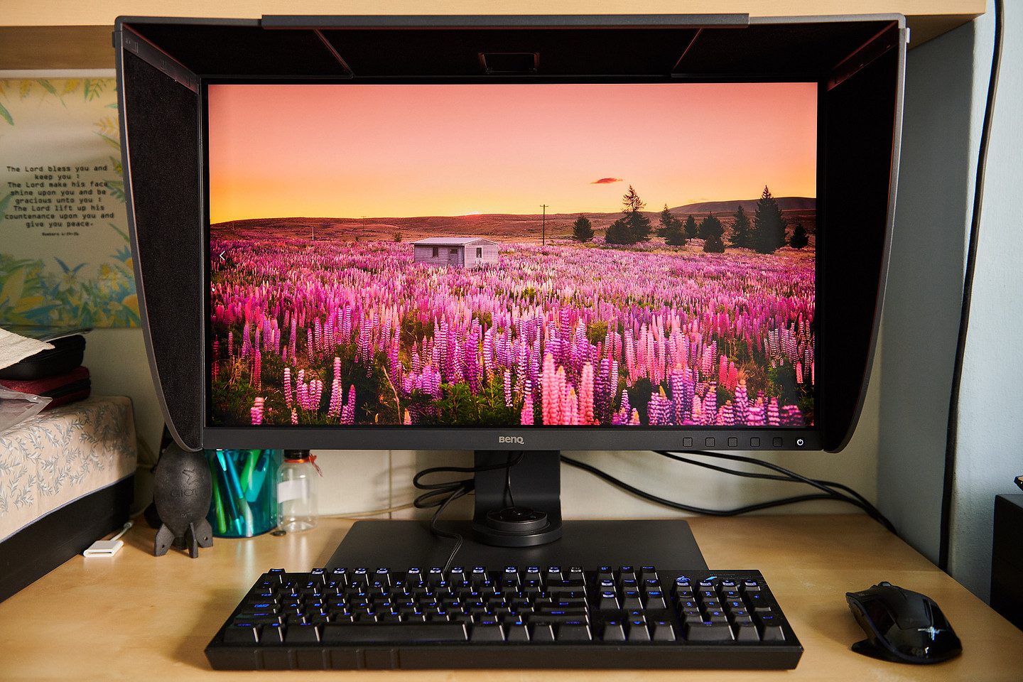 BenQ SW271 monitor on my desk